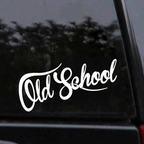Old School Car Sticker Auto Euro Vinyl Oldstyle Vintage Vinyl Decals Waterproof Window Decoration 18*9cm