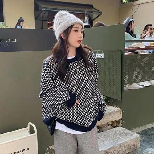 Sweater Women Loose Pullovers Spring Autumn Knit Tops O-Neck Sweaters y2k Females All-match Soft High Street Chic Trendy Sweater