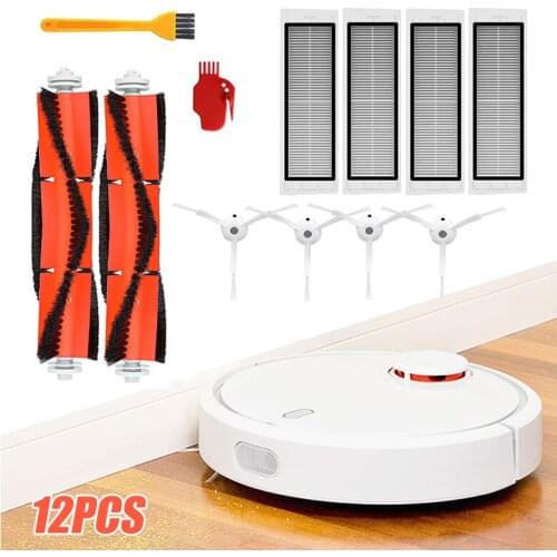 Vacuum Cleaner Parts Accessories HEPA Filter + Side Brush + Main Brush Dust Box for Xiaomi MI Robot 1S Replacements Kit