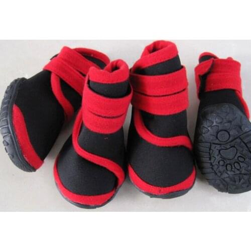 Winter Pet Dog Non-slip Shoes for Medium Large Dogs Warm Beef Tendon Bottom Boots Golden Retriever Diving Fabric Booties XS-L