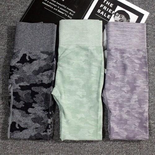 3 Colors in Stock Seamless Camouflage Leggings High Waisted Women Sports Leggings Camo Fitness Yoga Pants Girl Sport Leggings