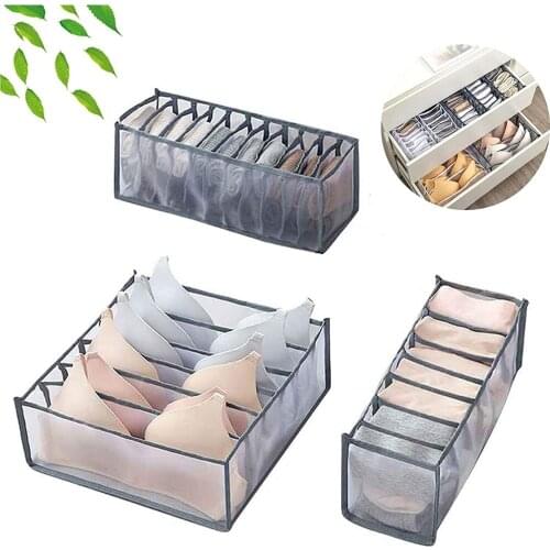 3Pcs/Set Underwear Drawer Organizer Divider, Women Bra Drawer Organizer Divider Storage Foldable Bra Underwear Drawer Organizer