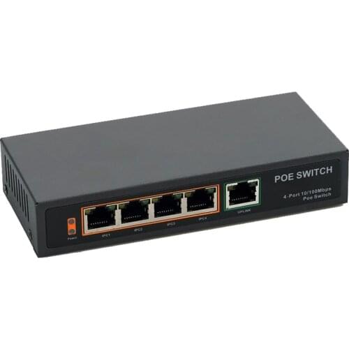 48V 96W 5 Ports 4 PoE Injector Power Over Ethernet Switch VoIP Phone AP Devices Network Switch IEEE802.3af 10/100mpbs
