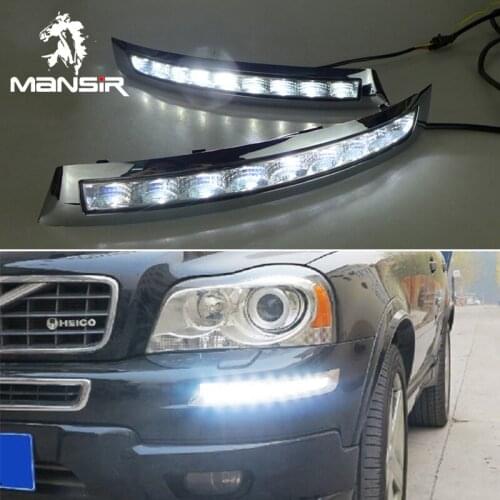 Auto 12V LED Daytime Running Light Daylights Car DRL For Volvo XC90 2007 2008 2009 2010 2011 2012 2013 Headlight Bumper Fog Lamp