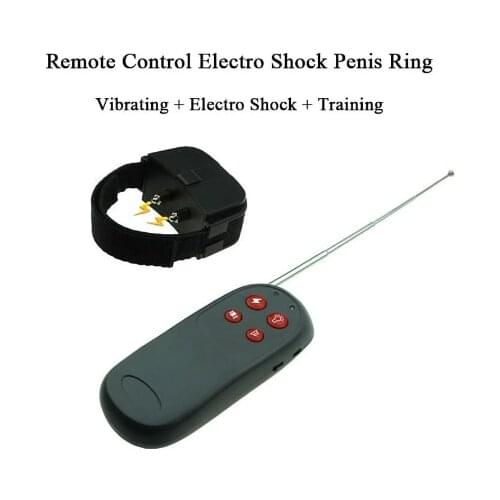 Estim Remote Control Cock Ring Adult Sex Toys for Men, Electro Shock Vibrating Penis Ring Chastity Belt Male Scrotum Shocker