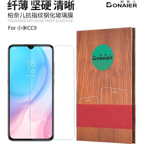 Bonaier Brand Full Glue 2.5D 9H Tempered Glass Film for Xiaomi Mi 9 Lite / Mi CC9 Screen Protector+Back Film Holder Gift