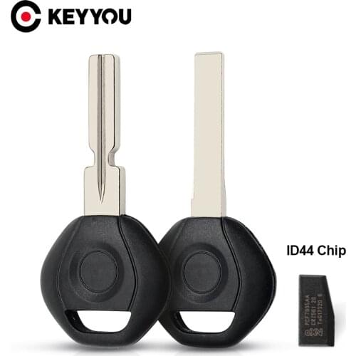 KEYYOU Transponder ID44 Chip Blank Key Shell Fob HU92/HU58 Blade Case For BMW 3 5 6 series X3 X5 Z4 Z8 for E36 E34 E38 E39 Key