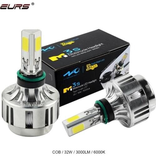 EURS Motorcycle LED headlight DC M3S electric Bicycles light H4 LED Built in Spot Work light 12v 24v