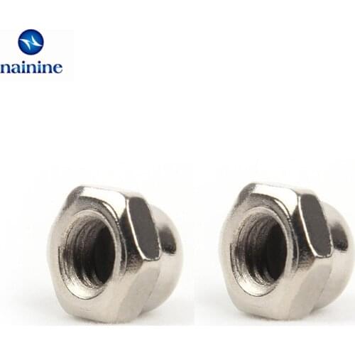 10/20Pcs DIN1587 M3 M4 M5 M6 M8 M10 Nickel-plated Cap Nuts Decorative Cover Semicircle Acorn Nut