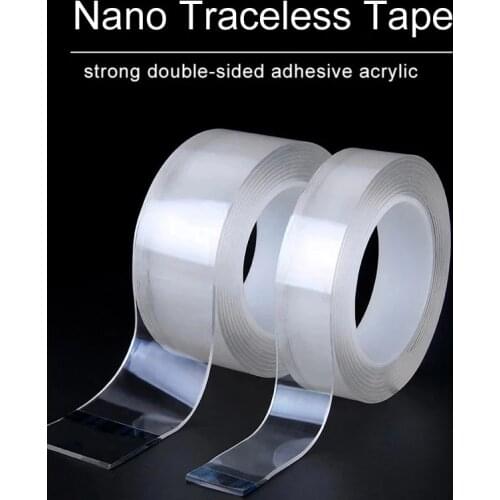 1/2/3/5m Nano Tape Double-Sided Adhesive Tape Traceless Waterproof Adhesive Tape For Bathroom Kitchen Sink Tap Gel Sticker