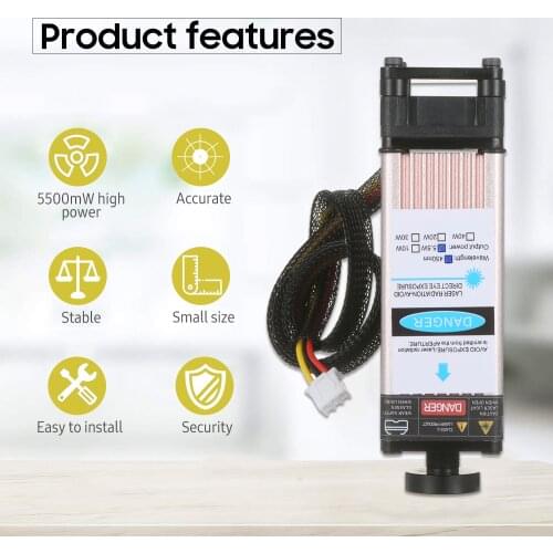 Laser Module Laser Head 450nm Engraving Module Replacement for Laser Engraving Machine CNC Laser Machine Woodworking Tools