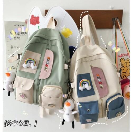 Small Fresh Backpacks Cute Cartoon Women Backpack Female School Bags for Teenage Girls Harajuku Ladies Shoulder Bag Mochila New