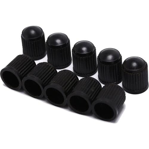 New 50Pcs Motorcycle Auto Wheel Dust Cover Lid Black Plastic Truck Car Tire Air Wheel Valve Stem Cap Tyre Valve Stem Caps