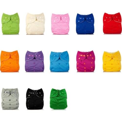 [Sigzagor] Baby Pocket Cloth Diaper Nappy Reusable Washable Adjustable Solid Plain 3kg-15kg