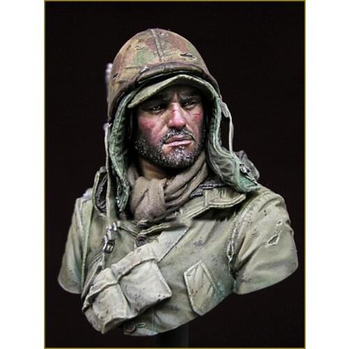 Assembly Unpainted Scale 1/10 ancient bust modern WAR 1950 figure Historical Resin Model Miniature Kit