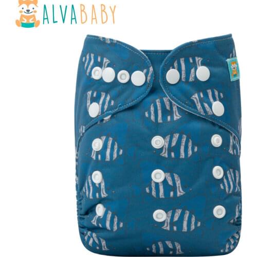 2021 Alvababy Pocket Cloth Diaper for Babies Modern Nappy with 1pc Insert H351
