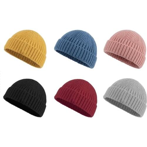 Camel Knit Unisex Beanie Hat Ribbed Knitted Cuffed Winter Hat Short Beanie Casual Solid Warm Skullcap Baggy for Adult Men Women