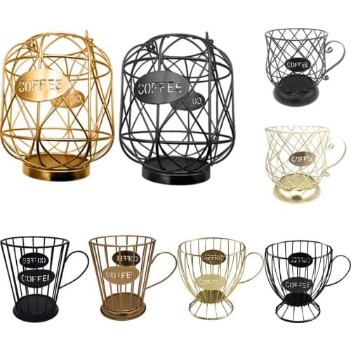 Hollowed Coffee Capsule Storage Basket Creative Coffee Cup Shaped Fruit Coffee Pod Organizer Holder for Home Cafe Hotel Ornament