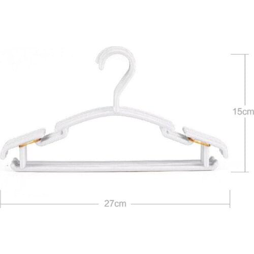 10 Pack White Plastic Nursery Hangers Nonslip Baby Coat Hangers Space Saving Tubular Hangers for Kids Children Clothes P15D