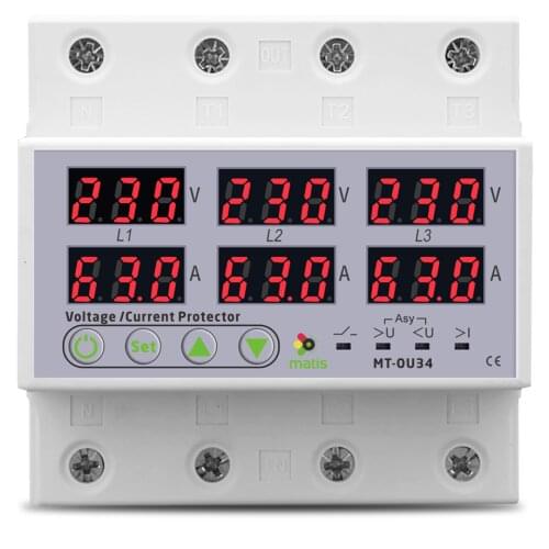 OUPD MT-OU34 Over Under Voltage Protector Protection Low High Voltage Adjustable Digital Voltage Protector 40A