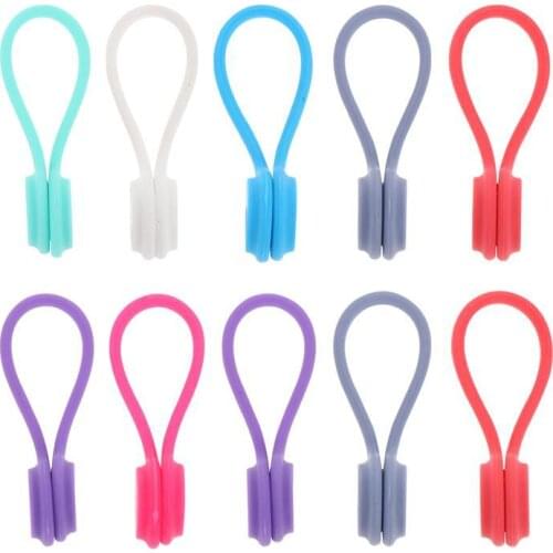10PCS Cable Organizer Magnetic Clip Headphone Earbud Cord Winder Manager Keeper