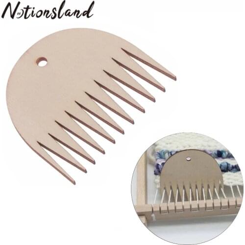 2pcs Wood Loom Comb Weaving Tool Wood Woven Tapestry Weaving DIY Loom Tools Braided Tools Comb Weaving Tool Knitting Kit
