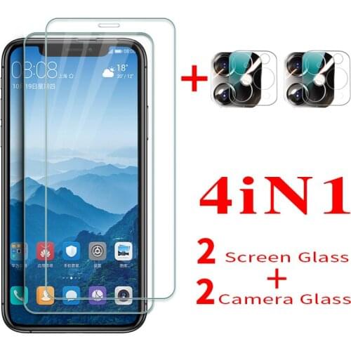 4 In 1 for iphone 12 11 pro Camera Protection Glass for iohone 11 Pro Max 12 mini Glass Screen Protector Safety Protective Film