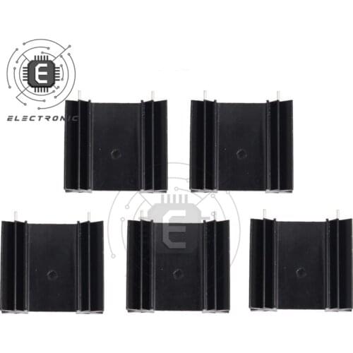 5PCS/Lot Transistor IC Heat Sink For TO-220 Aluminum 34*12*30MM Radiator Cooling Tape For High Power LED Amplifier