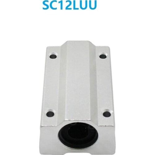 50pcs/lot SC12LUU SCS12LUU 12mm long type linear case unit linear ball bearing block SMA12LUU