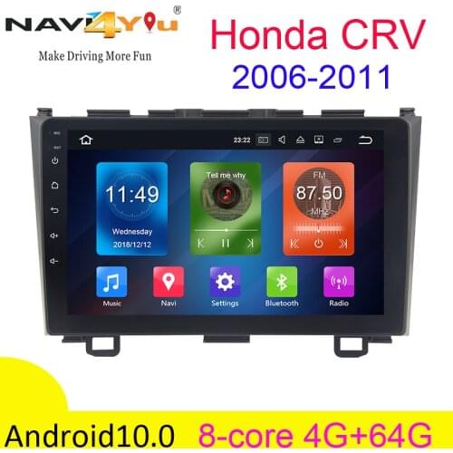 9"Android 10.0 Rockchip PX5 Octa-core 4G+64G Car Stereo Multimedia Radio Player GPS DVR for Honda CRV 2006-2011 support DAB TPMS