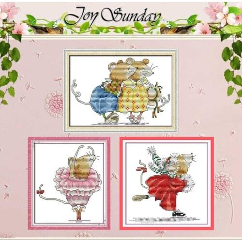 Ballet Rat Patterns Counted Cross Stitch 11CT 14CT Cross Stitch Sets Wholesale Chinese Cross-stitch Kits Embroidery Needlework