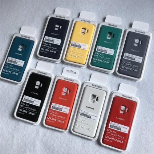 Original Samsung Galaxy S9 Plus Case Silky Soft-touch Liquid Silicone Style Shell Cover for Galaxy S9 S9+ Plus Full Protective