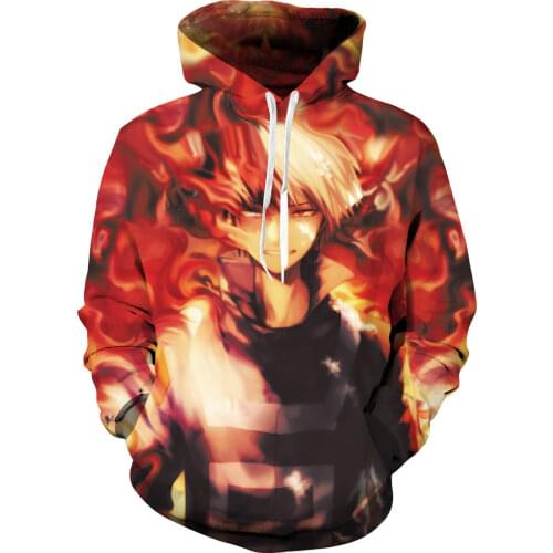 COSSUN Anime Streetwear Boku No My Hero Academia Cosplay Costumes Hoodies Sweatshirts Izuku Todoroki Shoto Spring/Autumn men