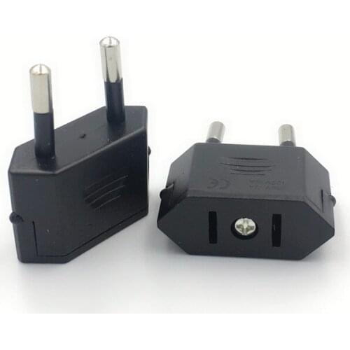 EU Travel Power Adapter Converter American China US To EU Euro European Type C Plug Adapter AC Electrical 2 Round Socket Outlet