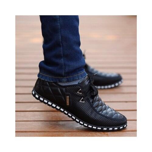 Breathable Light Weight White Sneakers Driving Shoes Pointed Toe Business Men Shoes Men Leather Shoes Autumn Mens Casual Shoes