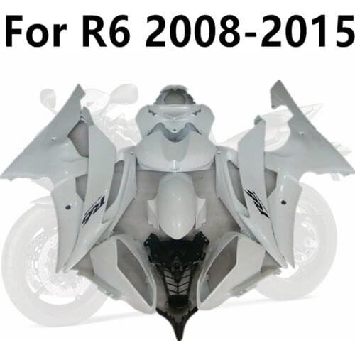 Glossy White Solid Color Motorcycle for YAMAHA R6 2008-2015 Full Fairing Kit YZF600 08-09-10-11-12-13-14-15 Cowling ABS