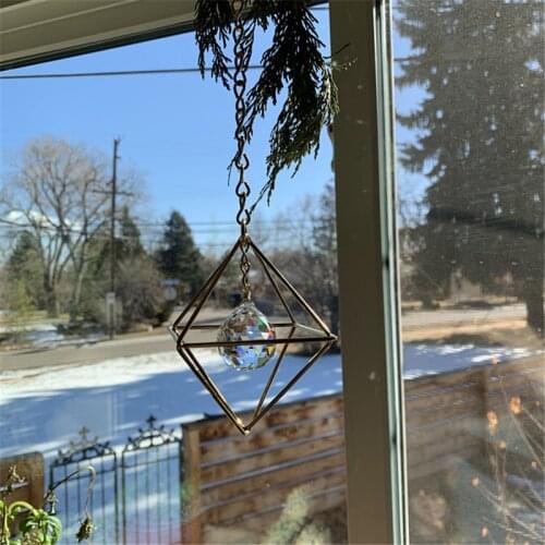 Spike Cage Sun Catcher Crystal Rainbow Maker Window Crystal Light Catchers Great Quality Lights Kitchen Room Decor Home Witchy