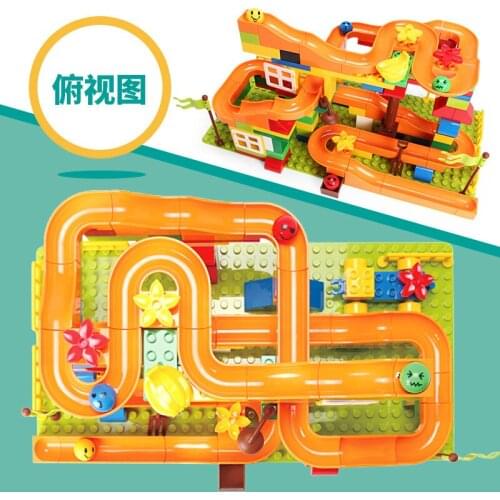 134pcs Childrens Puzzle Sets Assembly Big Building Blocks Educational Slide Toys for Kids Creative Plastic Block Toys