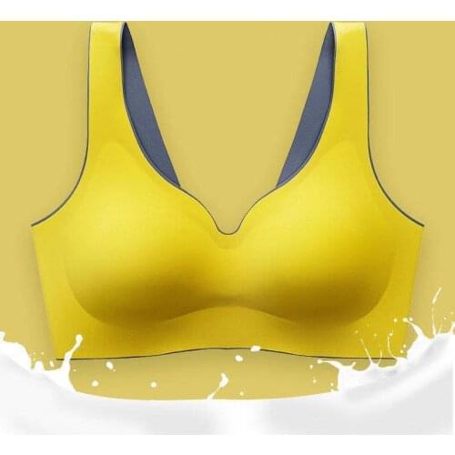 Latex seamless push-up bras underwear womens plus size bras cool gathering shockproof womens close-fitting comfortable bras