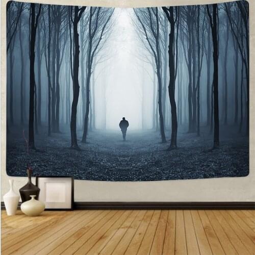Forest Nature Tapestry print wall hanging Bohemian Mushroom Color Background Wall Art Cloth Saudi Towel Home decoration