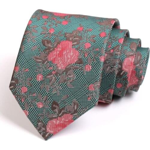 New Design Mens Classic Business Tie High Quality Floral Jacquard 8CM Wide Ties For Men Party Work Necktie Fashion Formal Tie