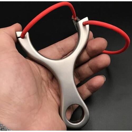 304 Stainless Steel Slingshot Single Strand Card Ball Bow New Fish Round Rubber Band Integrated Bow 2021 New Year Gift