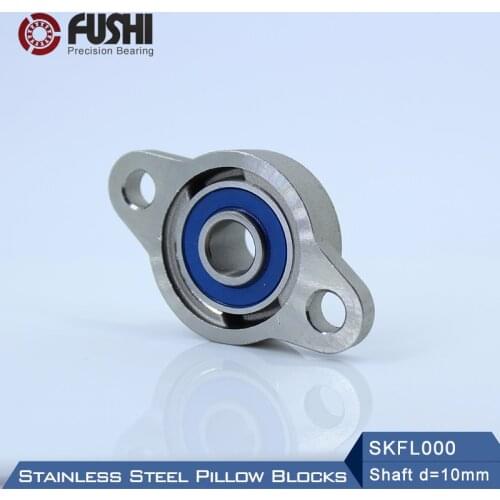 SKFL000 Bearing Shaft 10mm ( 1 Pc ) SSKFL000 Stainless Steel Pillow Block S KFL000 10 mm Bearings