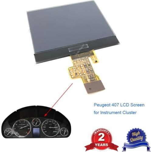 Instrument Cluster Dashboard LCD Display Screen Replacement for Peugeot 407 407SW HDI Couple display Repair