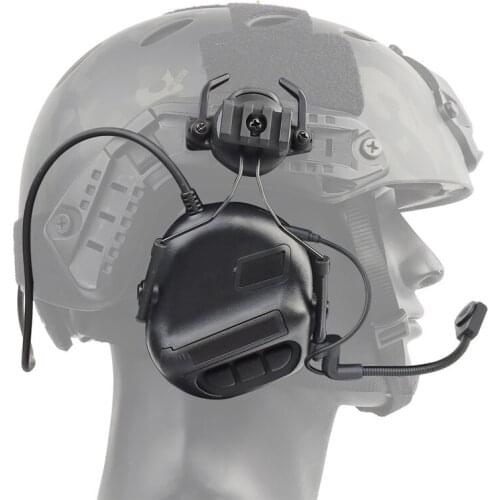 Tactical Headphones Pickup and Noise Reduction for 19-21mm Helmet Rail Field Communication Gun Noise Cancelling Earphone headset