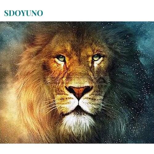 SDOYUNO 5d DIY Diamond Painting Kits Animals Lions Embroidery Painting Cross Stitch Mosaic hobby Picture Rhinestone Wall Art