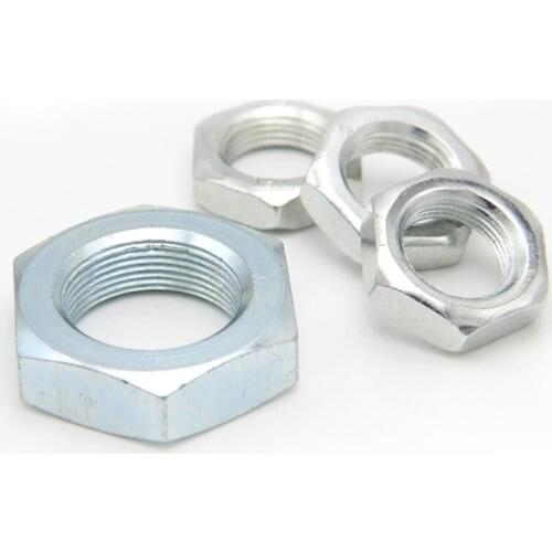 2Pcs M8 M10 M12 M14 M16 M18 M20 M22 M24 M27 M30 M36 M39 Galvanized Fine Teeth External Hex Nuts Outer Hexagon Lock Nut