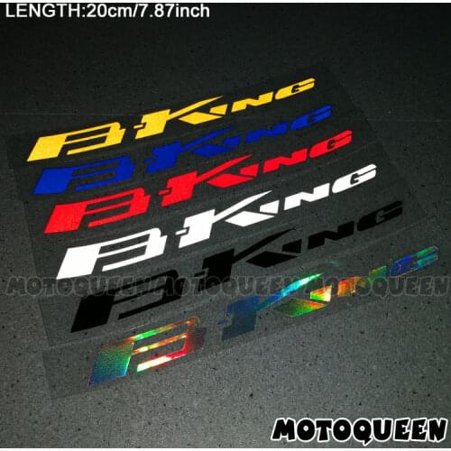 2PCS Reflective Motorcycle Wheels Fairing Helmet Tank Pad Decoration Logo Label Stickers Decals For SUZUKI BKING B-KING