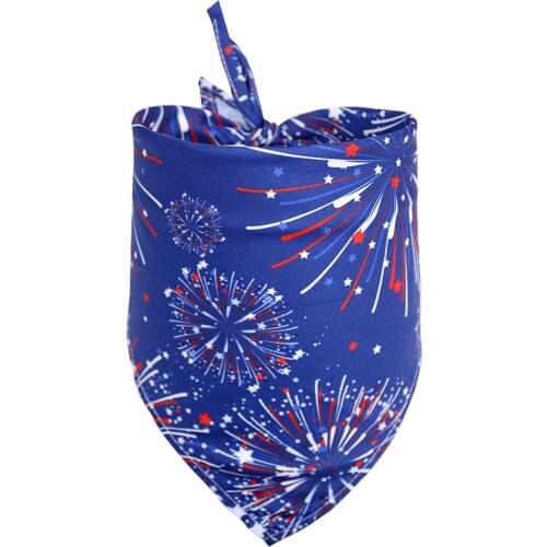 4 PCS Polyester Pet Bibs Absorption Washable Long Lasting Durable Decor Independance Day for Dog Cat TN88
