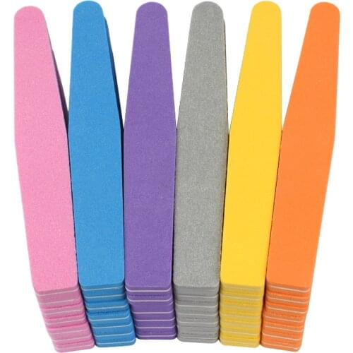 5pcs Sponge Nail File Diamond Sponge Nail Buffers Block Sandpaper 100/180 Buffing Files Polish glitter Grinding Sanding Files
